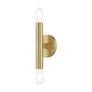 Livex Lighting Copenhagen 2 - Light Wall Light in  Satin Brass - 1 of 3