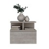 Floating Nightstand 12"H, Wall Mounted with Single Drawer and 2-Tier Shelf - 4 of 4