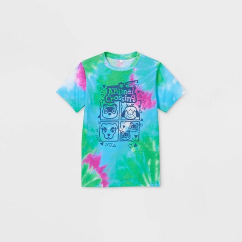 Download Boys Nintendo Animal Crossing Tie Dye Short Sleeve Graphic T Shirt Target