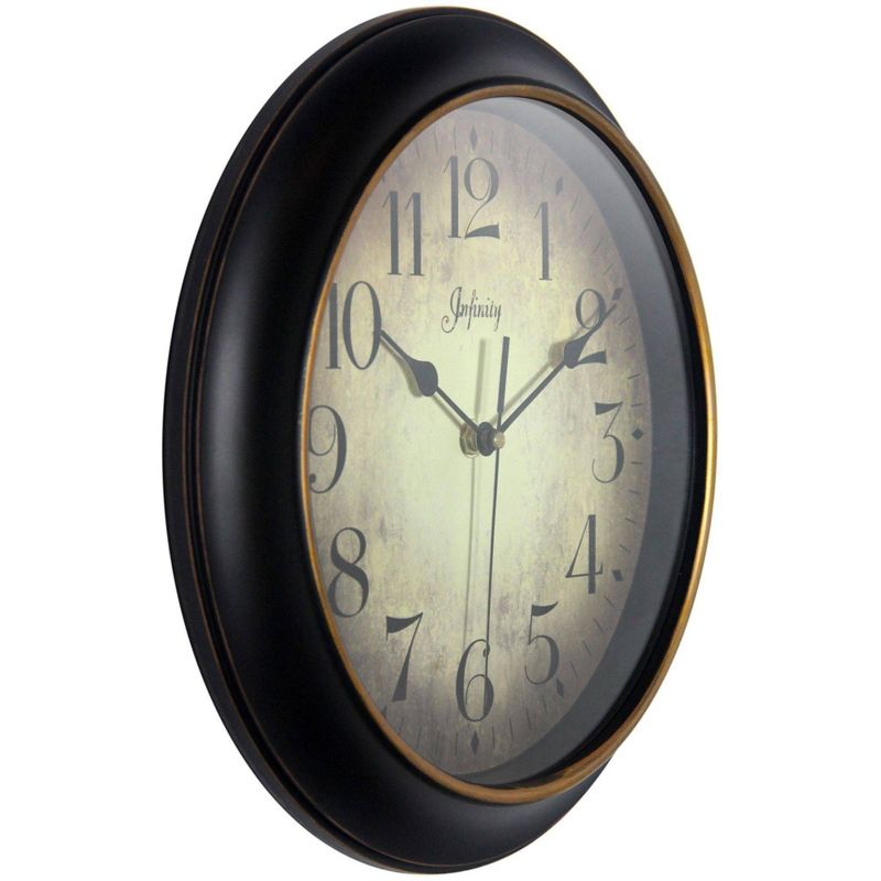 12&#34; Precedent Wall Clock Black/Rose Gold - Infinity Instruments, 4 of 7