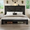 Lyngins Industrial Style Full Size Bed Frame with Headboard, Heavy-Duty Metal Platform Bed Frame, No Box Spring Needed, Large Under Bed Storage - 3 of 4