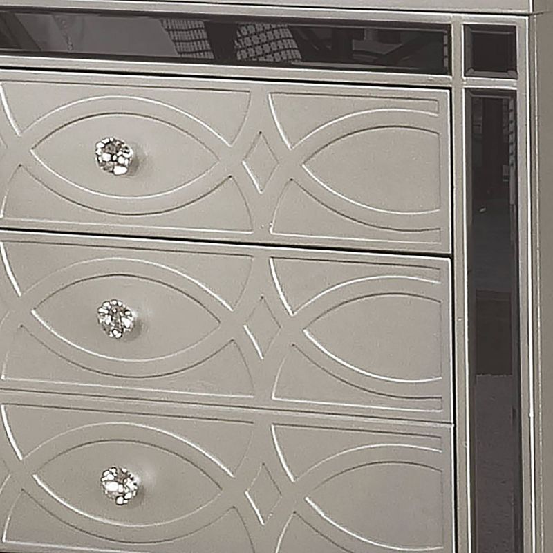 La Mesa 3 Drawer Glam Nightstand Silver - HOMES: Inside + Out, 4 of 6