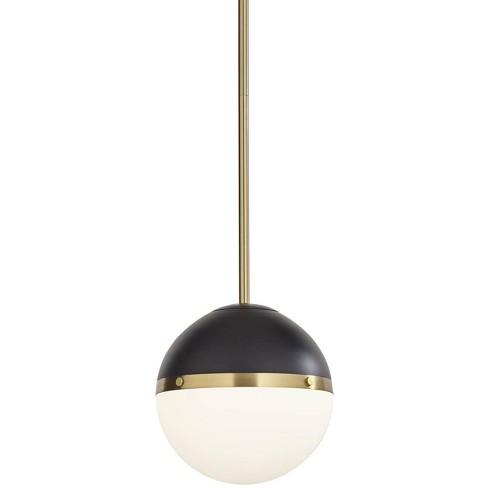 360 Lighting McGraw 10 1/4" Modern Pendant Ceiling Light Fixture Dining Room Over Table Kitchen Island Hanging Antique Brass Black Finish Metal Mini - image 1 of 4