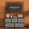 ChicFurnit TV Stands and Consoles Entertainment Center with Storage Cabinets and Open Shelf Media Console for Living Room, Gray, 39.3"*31.8"*11.8" - 2 of 4