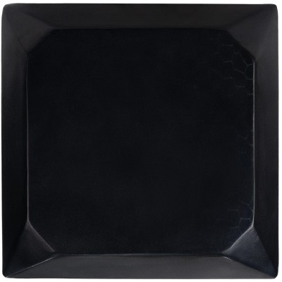Conan Geometric Black Concrete Outdoor Accent Stool