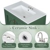 TIRAMISUBEST 30" Bathroom Vanity with Ceramic Sink, Freestanding Bathroom Vanity Cabinet with 1 Door with Shelf and 3 Drawers, 1 Soft Close Door - 4 of 4