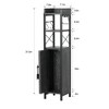 VECELO Bathroom Storage Cabinet Open Shelves Bathroom Organizer Rack with Toilet Paper Holder and Door - 2 of 4
