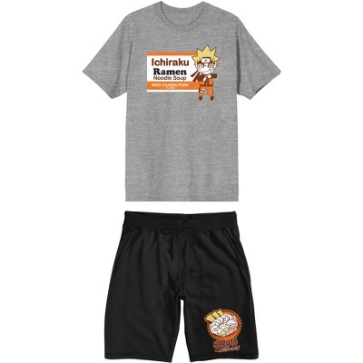 Naruto Ichiraku Ramen Adult Juniors Sleepwear Set With Short Sleeve Tee And Sleep  Pants : Target