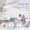 Sofucor 52 Inch Smart Ceiling Fan with Lights and Remote Low Profile Ceiling Fan 5 Blade Noiseless Reversible DC Motor Fan Work with Alexa/Google/App - 3 of 4