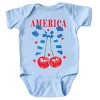 The Juniper Shop Coquette America Cherries Baby Short Sleeve Bodysuit - 2 of 4
