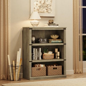 Whizmax 3-Tier Farmhouse Bookcase, 40" Tall Wooden Bookshelf, Open Display Storage Shelf for Living Room, Bedroom, Home Office - 1 of 4