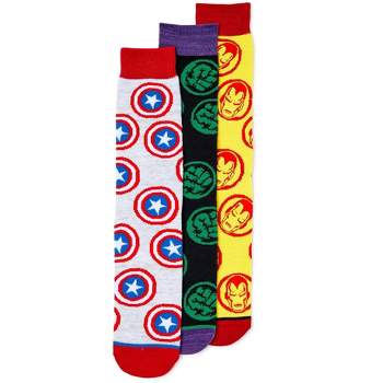 Marvel Avengers Men's Socks, 3 Pack