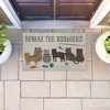 Stupell Industries Beware The Menagerie Printed Outdoor Imitation Sisal Door Mat, design by Darlene Seale - 4 of 4