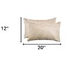 Set of Two 12" X 20"  Cowhide Throw Pillow - 3 of 4