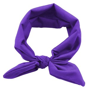 MyKids-Usa Newborn Baby Solid Color Bunny Ear Shape Elastic Headband - 1 of 2