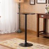 Roundhill Furniture Belham Black Round Adjustable Metal Base Bar Table - 2 of 4