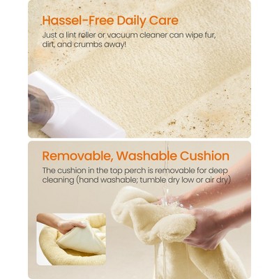 Beige 79.1 Inch Tall Multi-Level Cat Tree with Hammocks and Scratching Posts