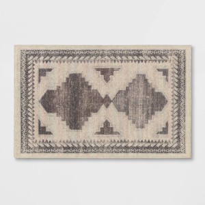 Cromwell Washable Printed Persian Style Rug Tan - Threshold™ - 1 of 4