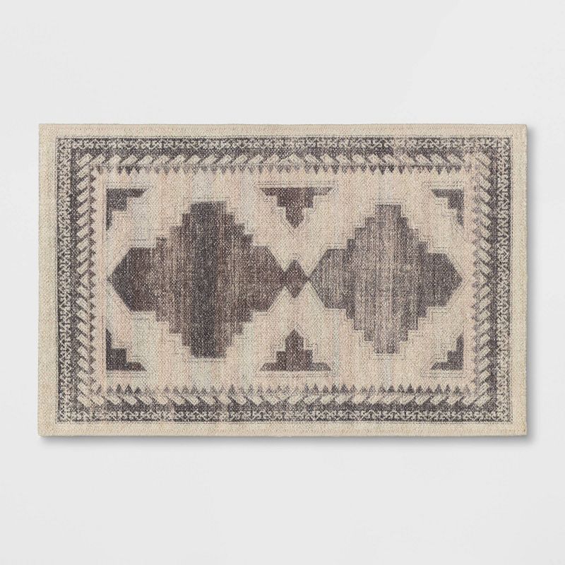 Cromwell Washable Printed Persian Style Rug Tan - Threshold™, 1 of 12