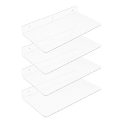 Unique Bargains Acrylic Waterproof Living Room Floating Shelf 11.8 x 5.9 x 2 Inch