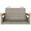 vidaXL Swing Bench Gray 24.8"x24.4"x15.7" Poly Rattan - 4 of 4