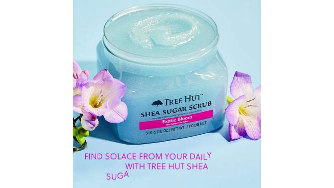 Tree Hut Exotic Bloom Shea Sugar Floral Body Scrub - 18oz, 2 of 14, play video