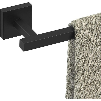 Bath Towel Bar Black, 23.6 Inch Towel Rack Bathroom, 304 Stainless Steel Bathroom Accessories Wall Mounted, Total Length 25.5 Inch
