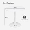 Sapphtopaz Dining Table Kitchen Table Round Dining Table Tulip-style Bar Table with Pedestal Base for Kitchen, Small Spaces - 2 of 4