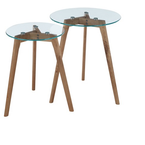 tables end nesting glass furniture johar clearview round natural target