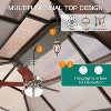 Hardtop Gazebo, Outdoor Polycarbonate Roof Canopy, Heavy Duty Hardtop Pavilion with Netting and Curtains, Aluminium Framed Gazebo - 4 of 4