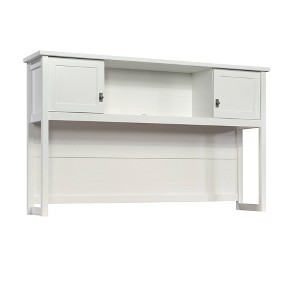 Sauder Cottage Road 66" Desk Hutch White: Bead Board Back, Storage Doors, Laminated Surface - 1 of 4