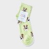 Women's Guinea Pigs 2pk Cozy Quarter Crew Socks - Green/White 4-10: Midweight Velour Ribbed Animal Pattern - 2 of 3