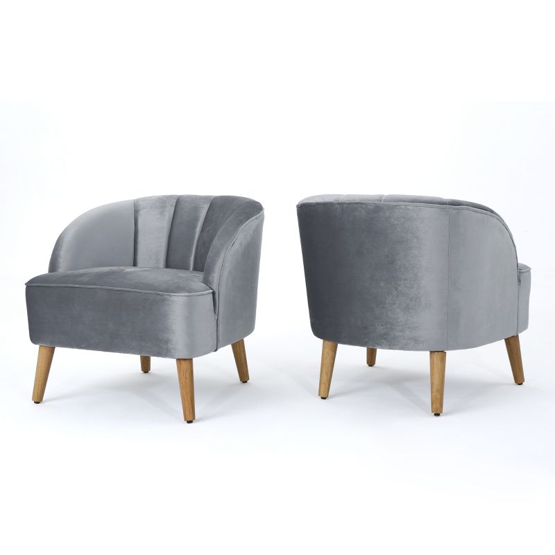 Set of 2 Amaia Modern New Velvet Club Chair - Christopher Knight Home, 1 of 6