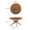 Modway Crossroads Coffee Table – Round Wood Center Table with Modern Rustic Base Design - 2 of 4