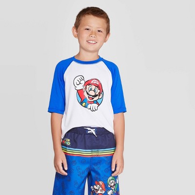 boys mario swim trunks