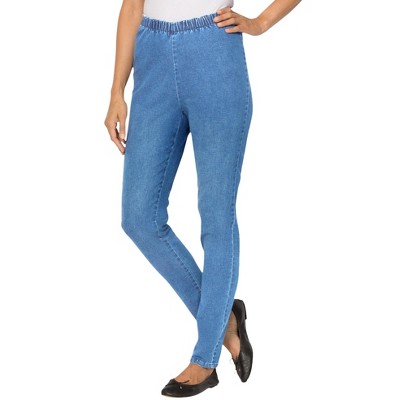 Woman Within Women's Plus Size Tall Fineline Denim Jegging