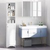 MOEPISY Tall Bathroom Storage Cabinet/Freestanding Linen Tower with 3-Tier Open Adjustable Shelf, White - 2 of 4