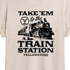 Women's - Yellowstone - Take Em to the Train Station Oversized Graphic T-Shirt - 2 of 4