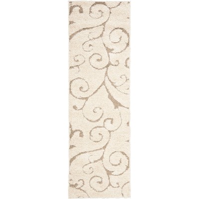 2'3"x17' Runner Swirl Loomed Rug Cream - Safavieh