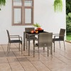 vidaXL Modern Garden Patio Chairs Set - Pack of 4, Durable Poly Rattan Design, Includes Cushions - 2 of 4