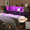 Besiost Bed Frame with LED Light and Charging Station - 3 of 4