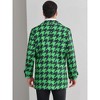 Lars Amadeus Men's Houndstooth Double Breasted Plaid Pattern Winter Long Coat - 3 of 4