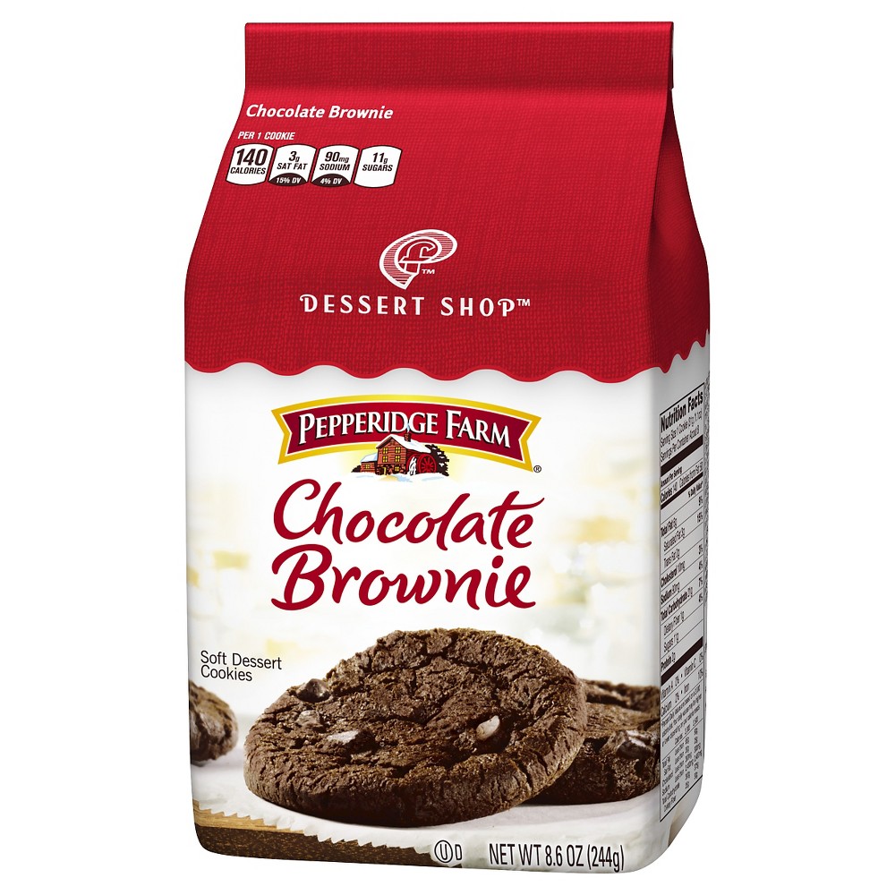 UPC 014100042181 product image for Pepperidge Farm Dessert Shop Chocolate Brownie Cookies - 8.6oz | upcitemdb.com