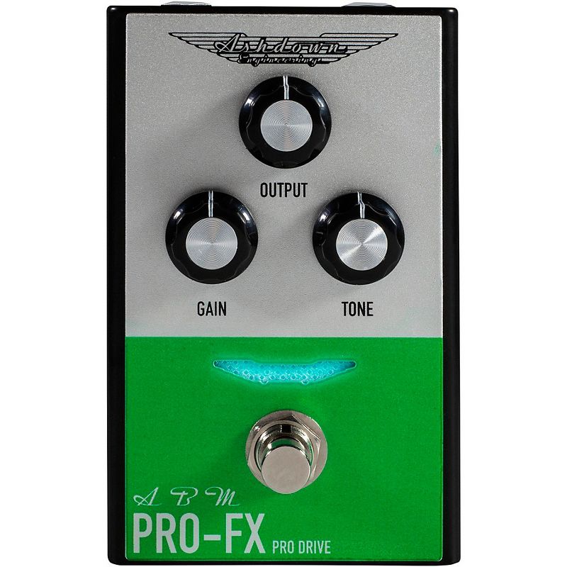 Ashdown Compact Pro Drive Bass Distortion Effects Pedal Silver and Green, 1 of 6