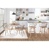 Sapphtopaz Round Dining Table Kitchen Table Industrial Dining Table in Antique Metal and Wood for Dining Room, Small Spaces - 2 of 4