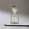 TopComfy Decorative Object Aluminium Frame Sand Timer Hourglass for Elegant Home Office Decor, Gold, 4.5"*4.5"*9" - 2 of 4