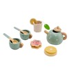 Topteng 15Pcs Western Kitchen Wooden Tea Sets Play Kitchen Dishes/Tea Toy Set For Kid - 4 of 4