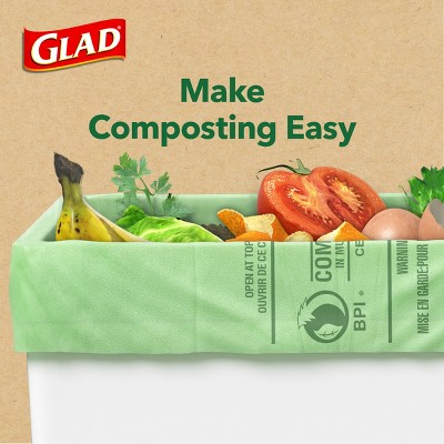 Glad Compost Trash Bags - Unscented - 22ct