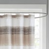 Seth Striped Print Shower Curtain Taupe/Black - Madison Park: Polyester Microfiber, Buttonhole Top, Machine Washable - 2 of 4