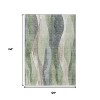 Fern Green And Gray Abstract Washable Indoor Outdoor Area Rug - 3 of 4